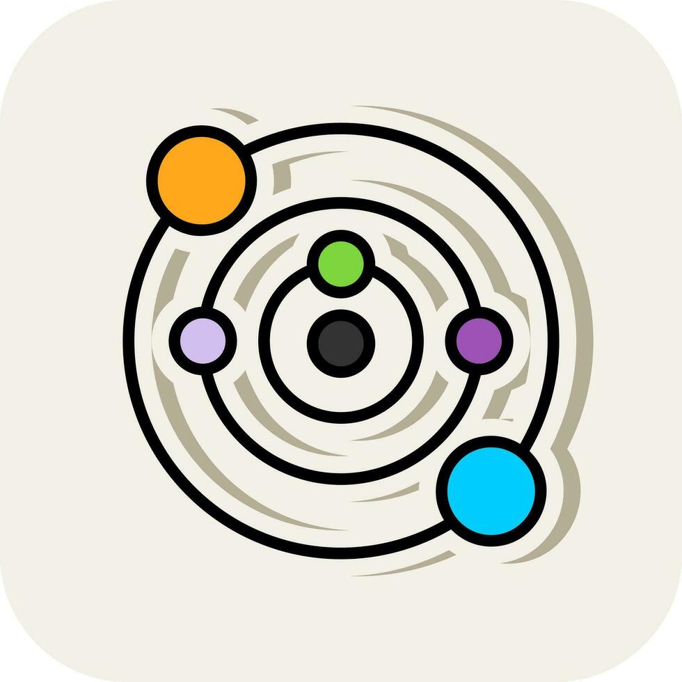Solar system Vector Icon Design