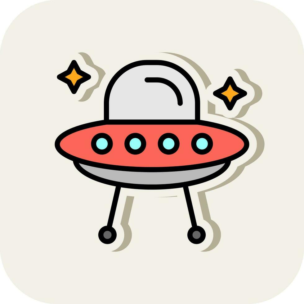 Alien ship Vector Icon Design