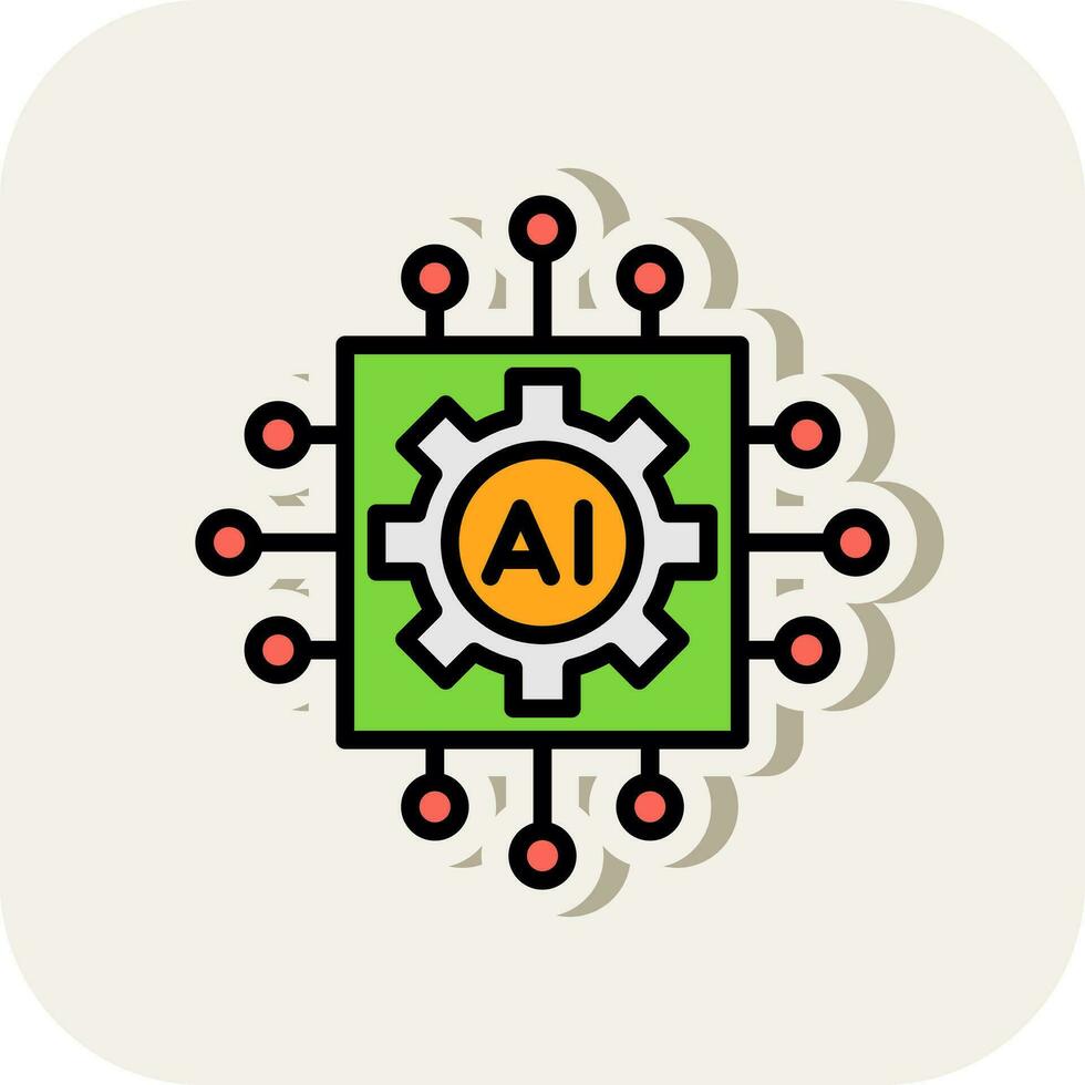 Artificial intelligence Vector Icon Design