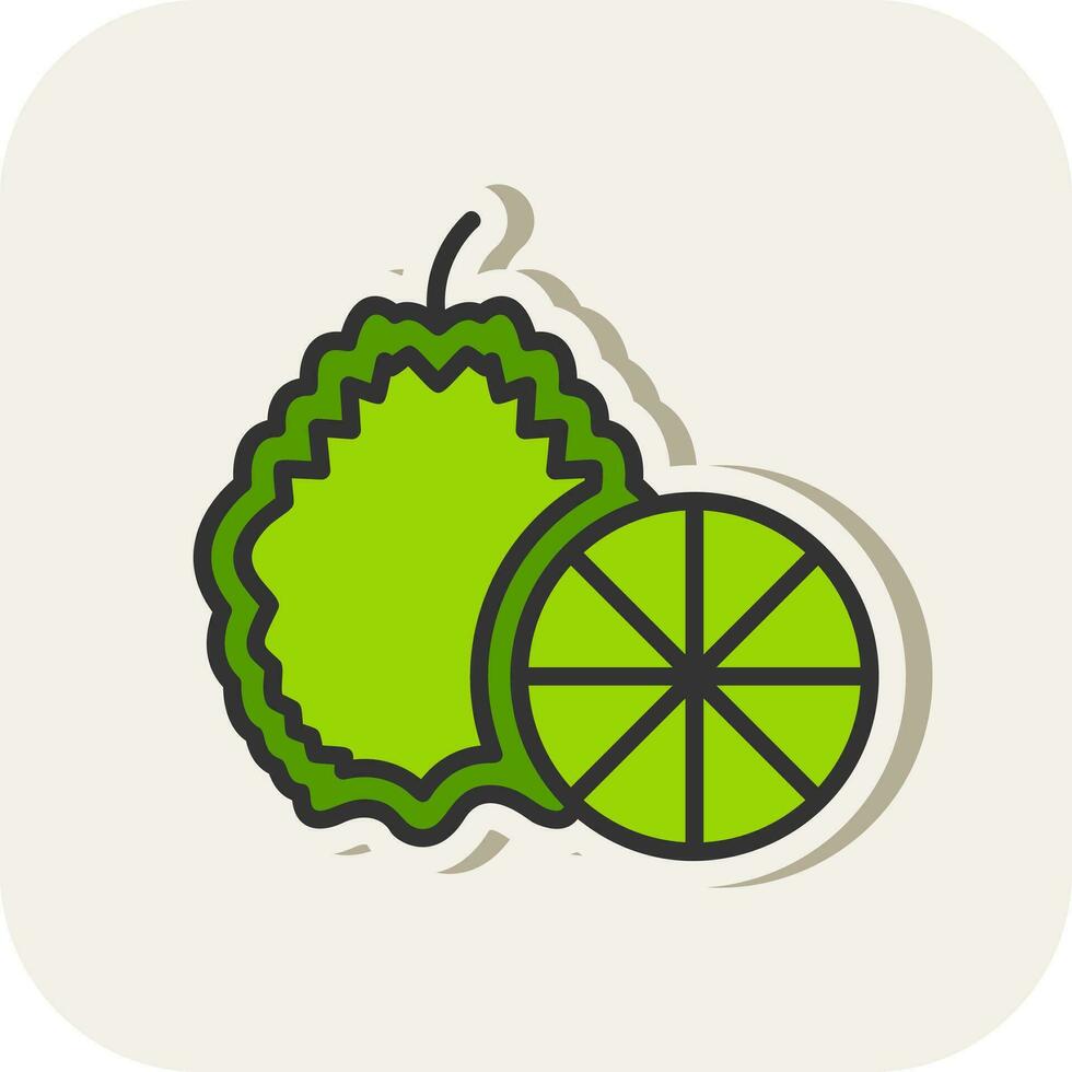 Kaffir lime Vector Icon Design
