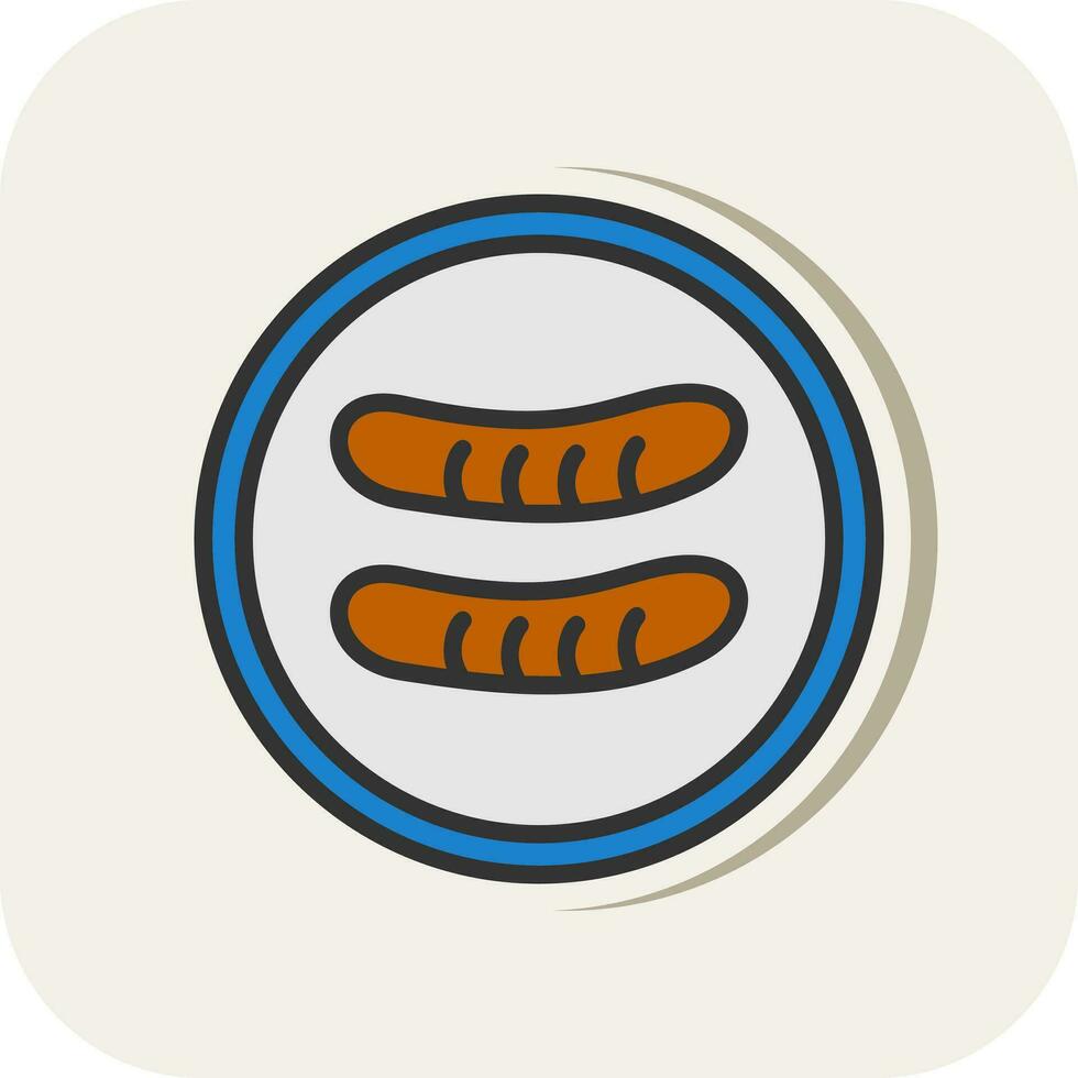 Sausage Vector Icon Design