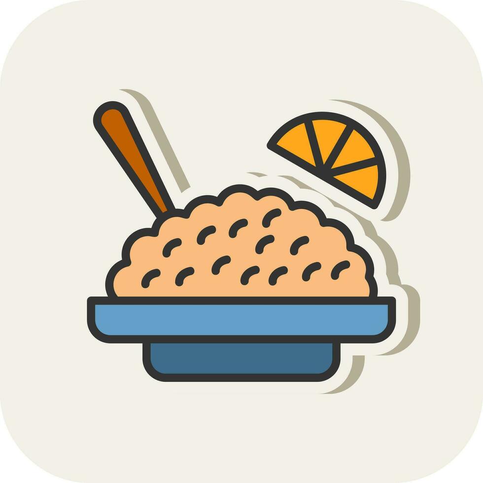 American fried rice Vector Icon Design