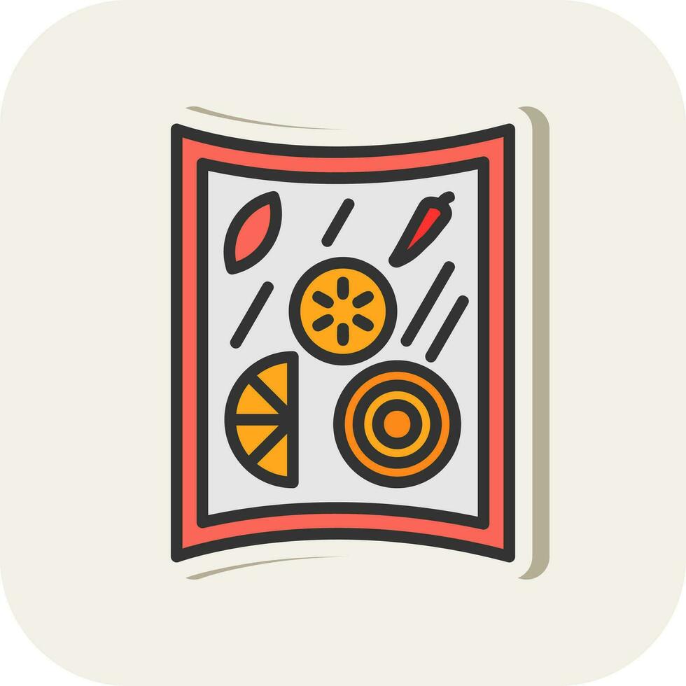 Papaya salad Vector Icon Design