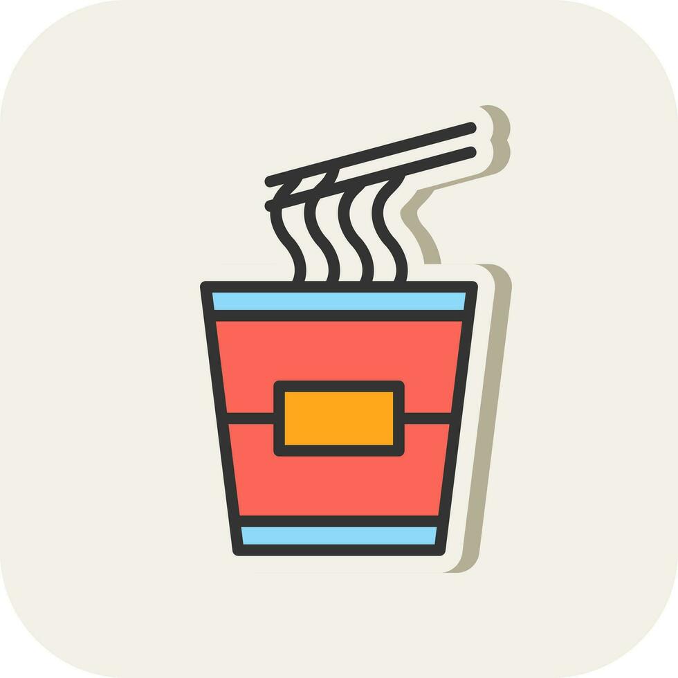 Instant noodles Vector Icon Design