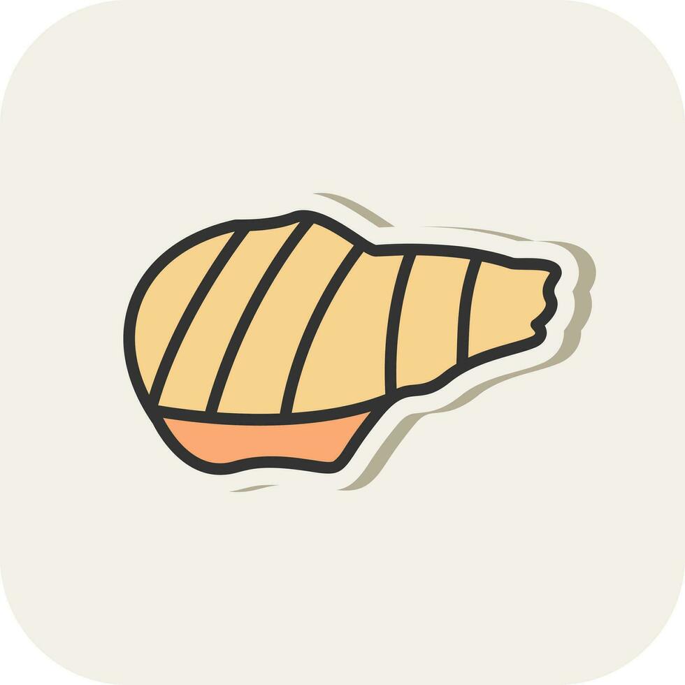 Grilled pork Vector Icon Design