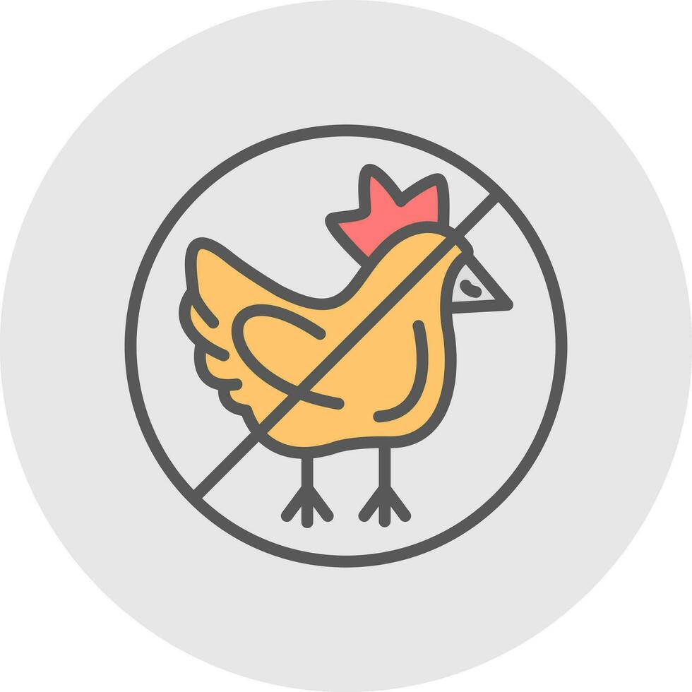No chicken Vector Icon Design