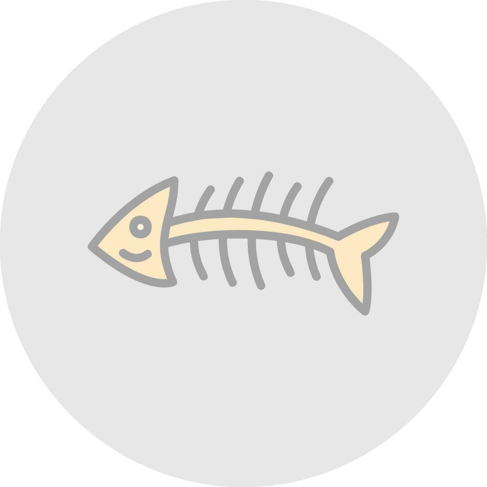 Fishbone Vector Icon Design