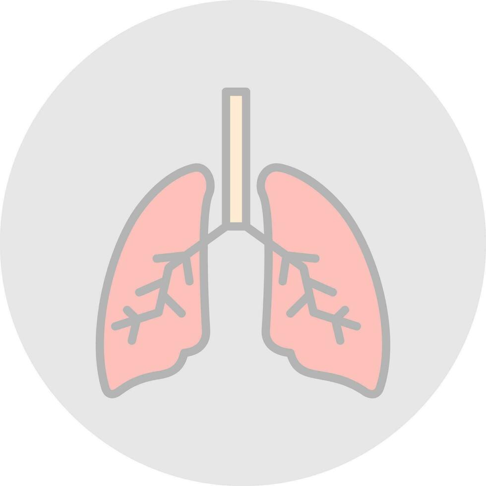 diseño de icono de vector de pulmones