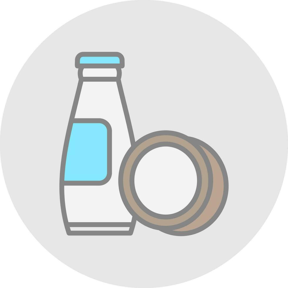 Coconut milk Vector Icon Design