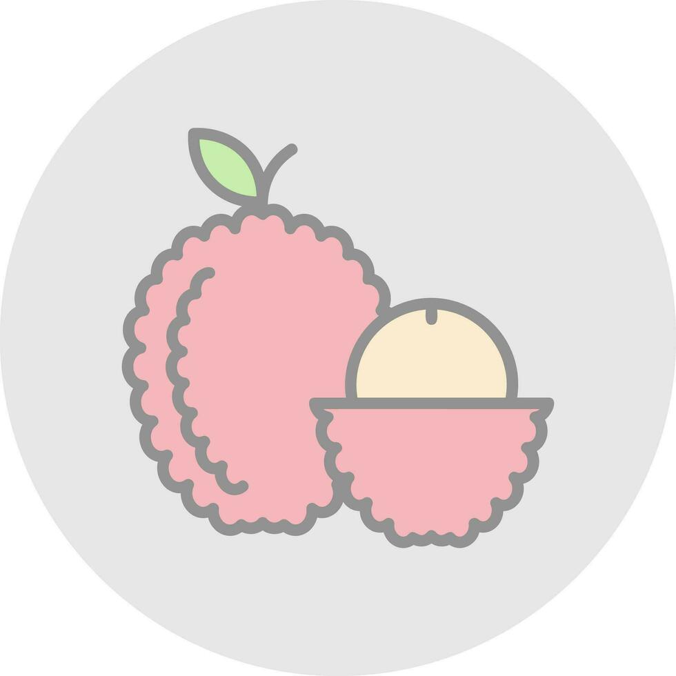 Lychee Vector Icon Design