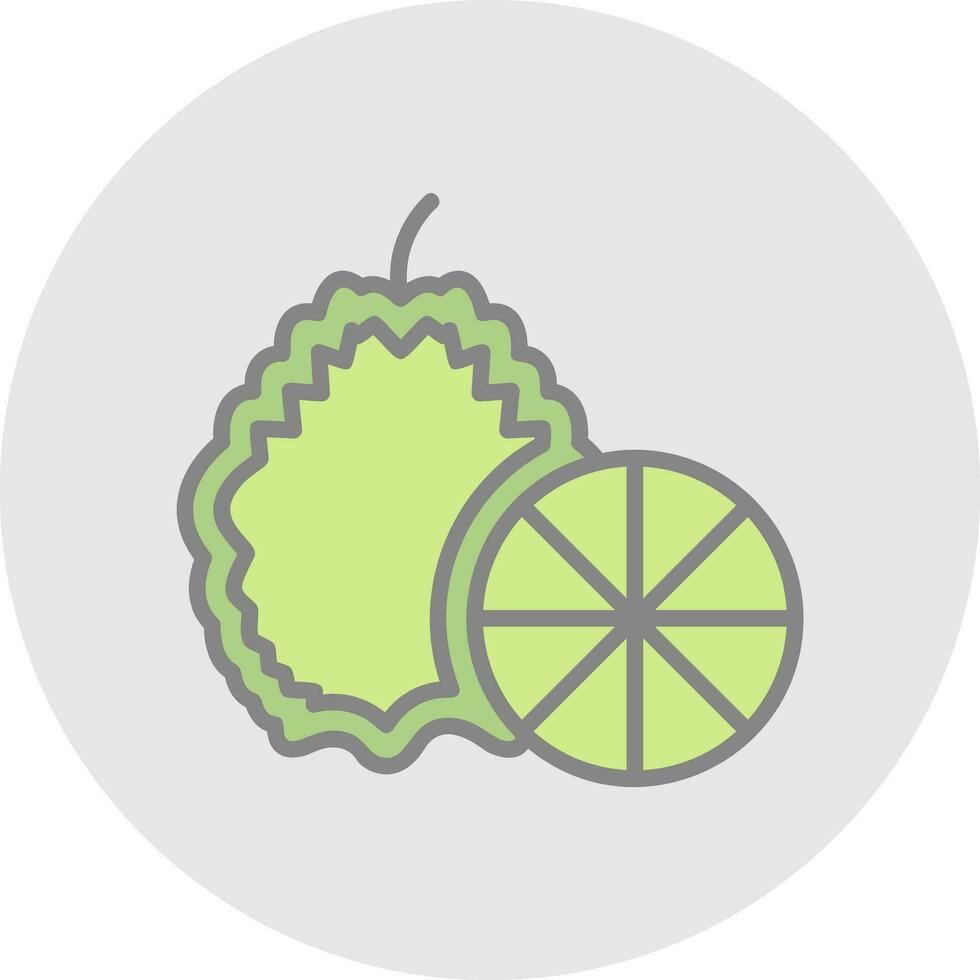 Kaffir lime Vector Icon Design