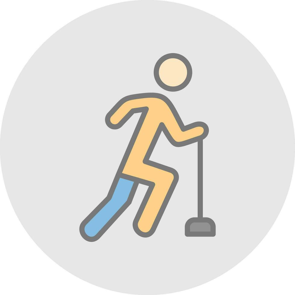 diseño de icono de vector de curling