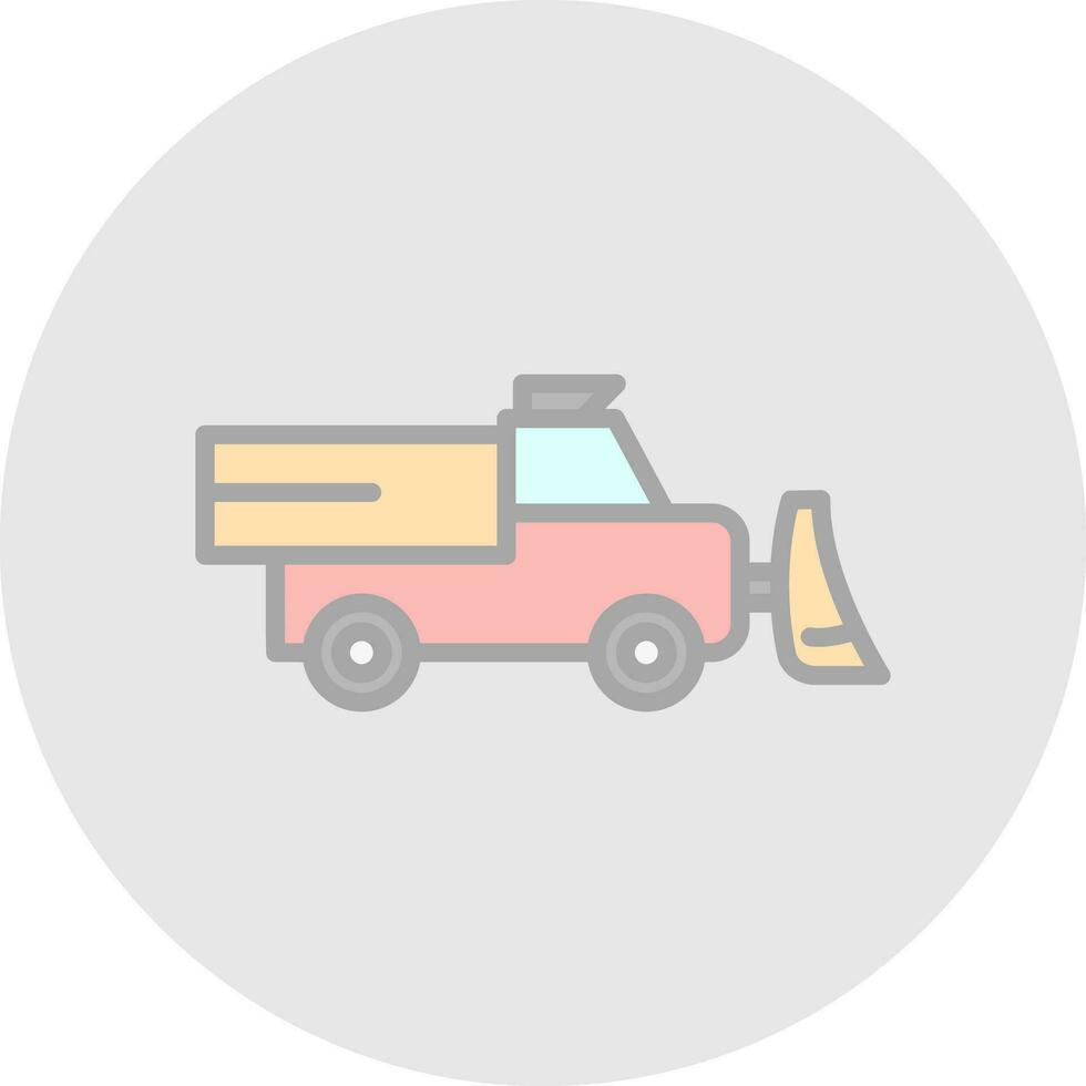 Snowplow Vector Icon Design