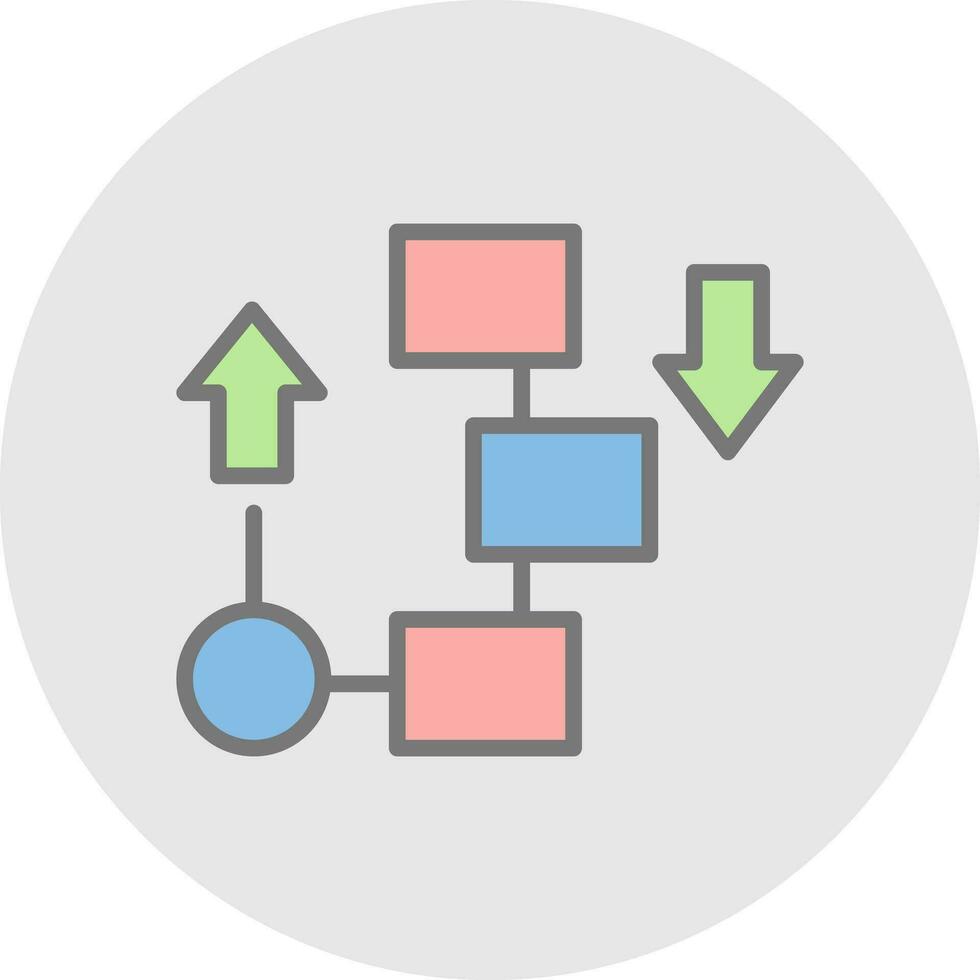Flow diagram Vector Icon Design