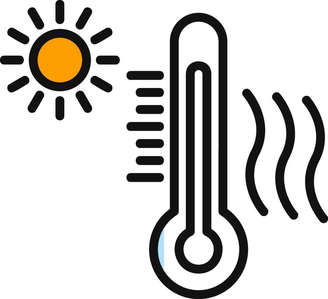 Heat wave Vector Icon Design