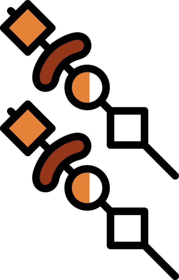 Skewer Vector Icon Design