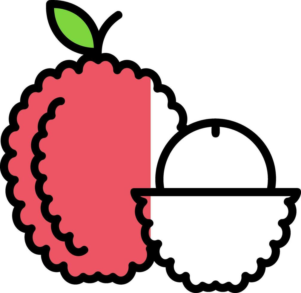 Lychee Vector Icon Design