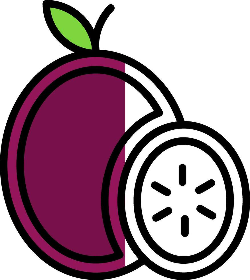 Passion fruit Vector Icon Design