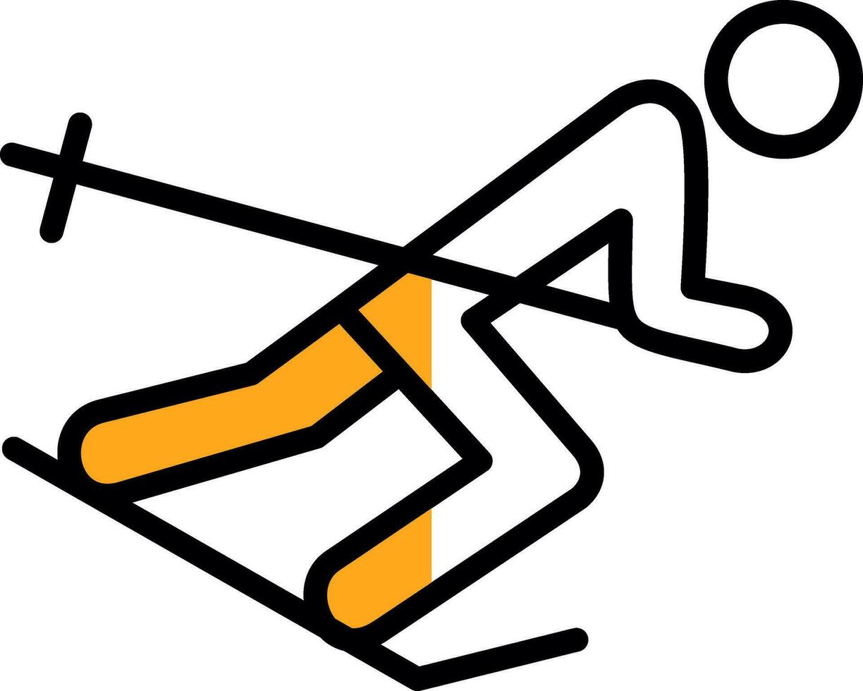 Skier Vector Icon Design