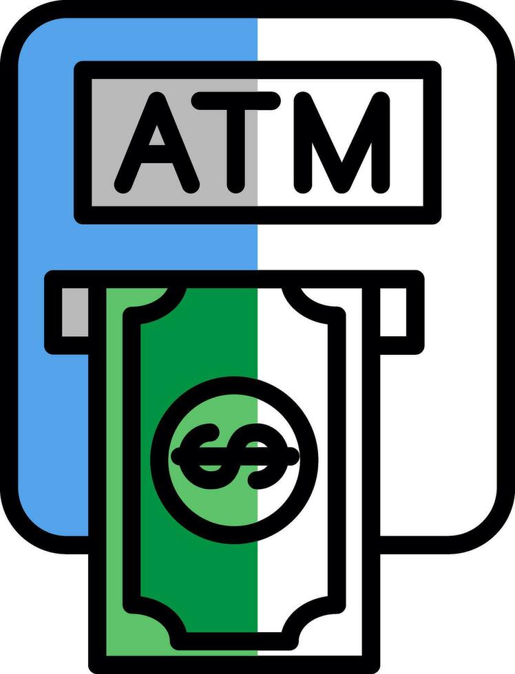 Atm machine Vector Icon Design