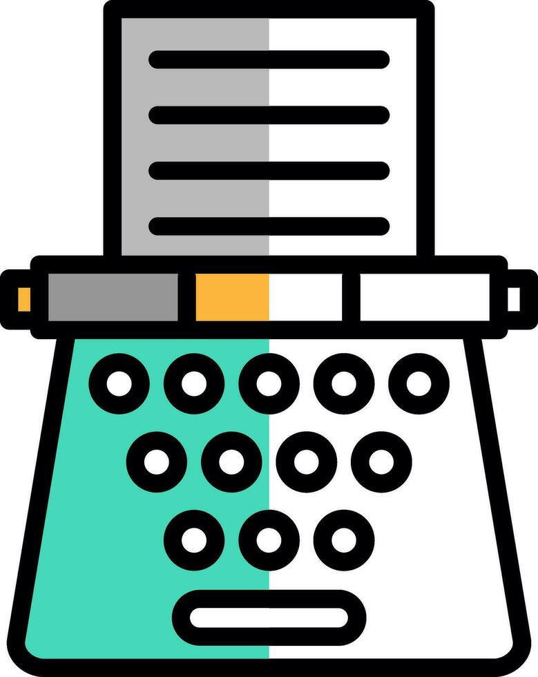 diseño de icono de vector de máquina de escribir