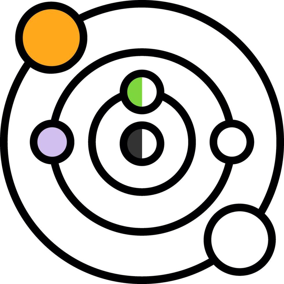 Solar system Vector Icon Design