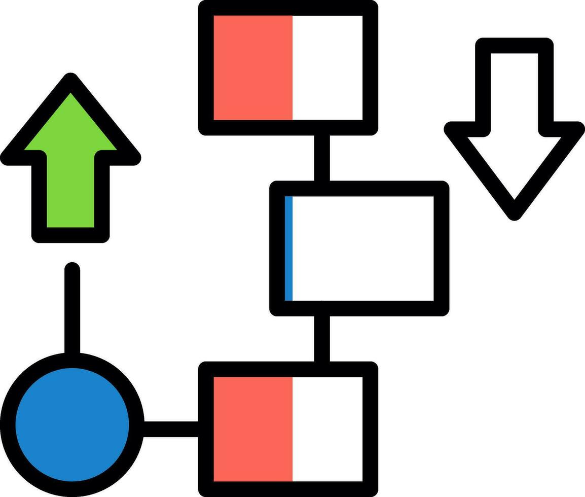 Flow diagram Vector Icon Design