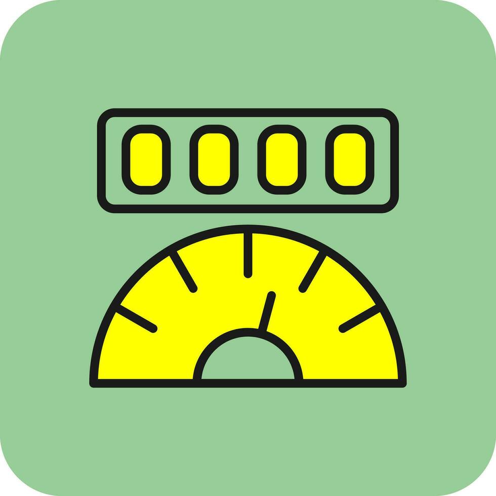 Mileage Vector Icon Design