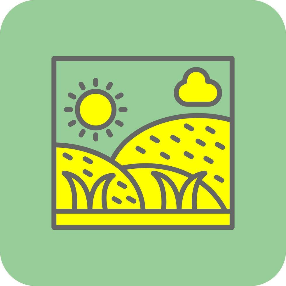 Grassland Vector Icon Design