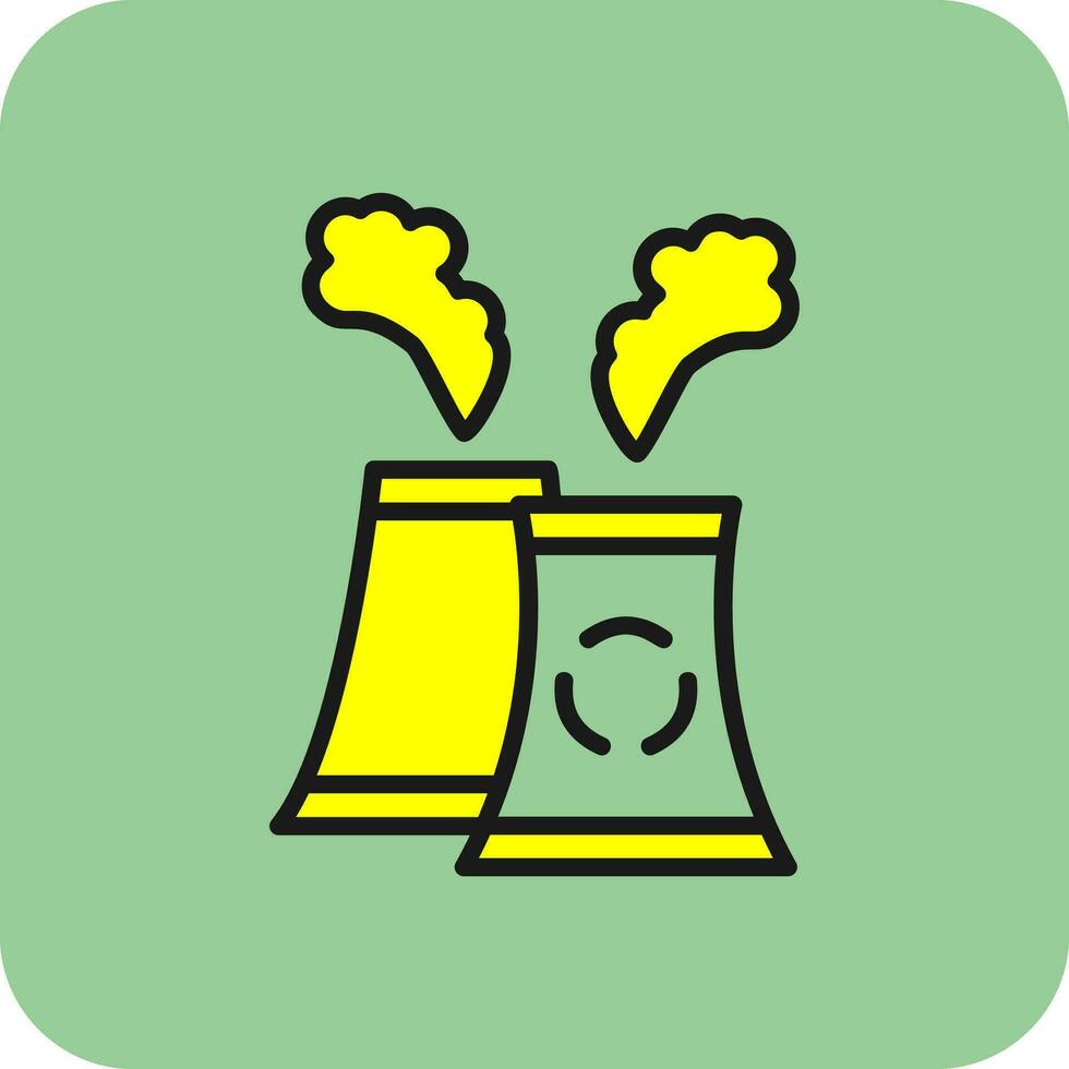 Nuclear plant Vector Icon Design