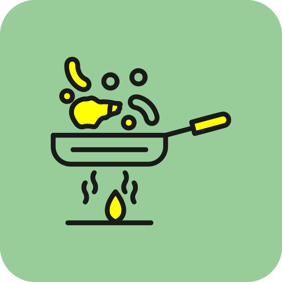 Stir fry Vector Icon Design
