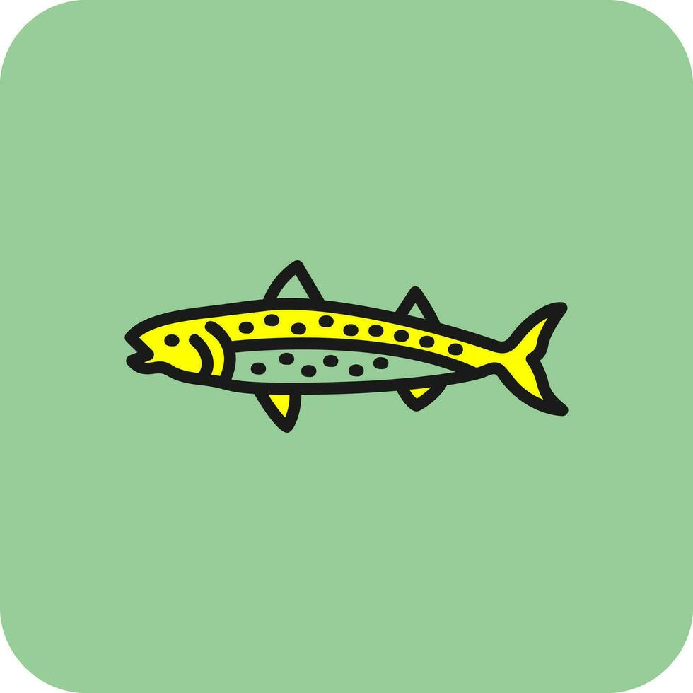 Mackerel Vector Icon Design