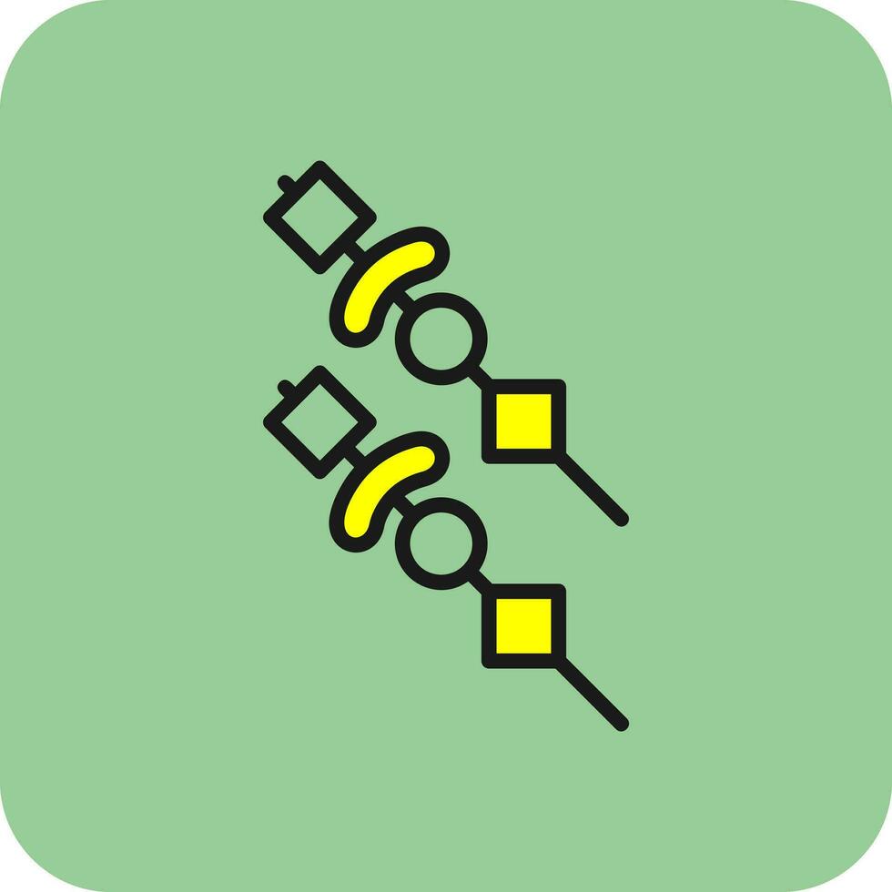 Skewer Vector Icon Design