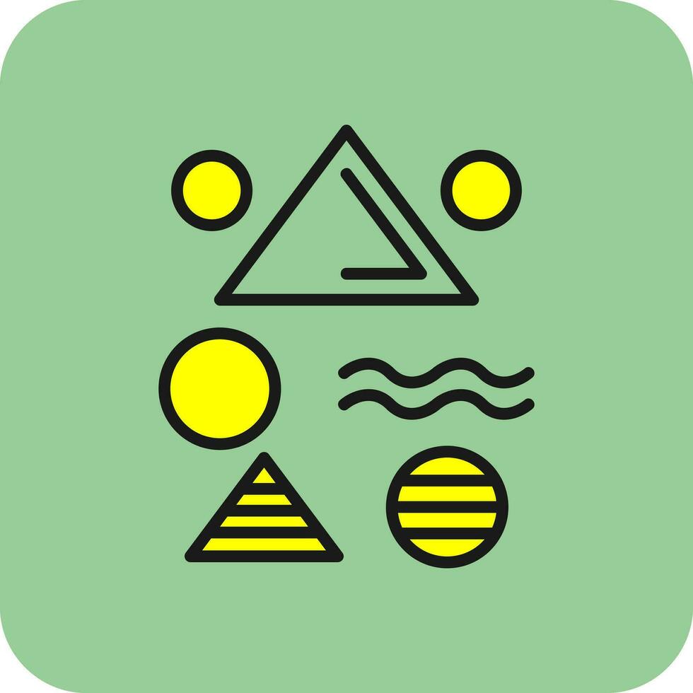 Memphis style Vector Icon Design