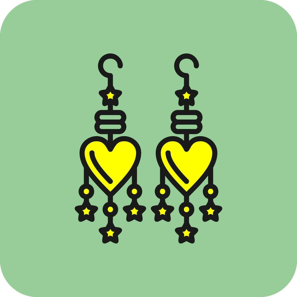 Earrings Vector Icon Design