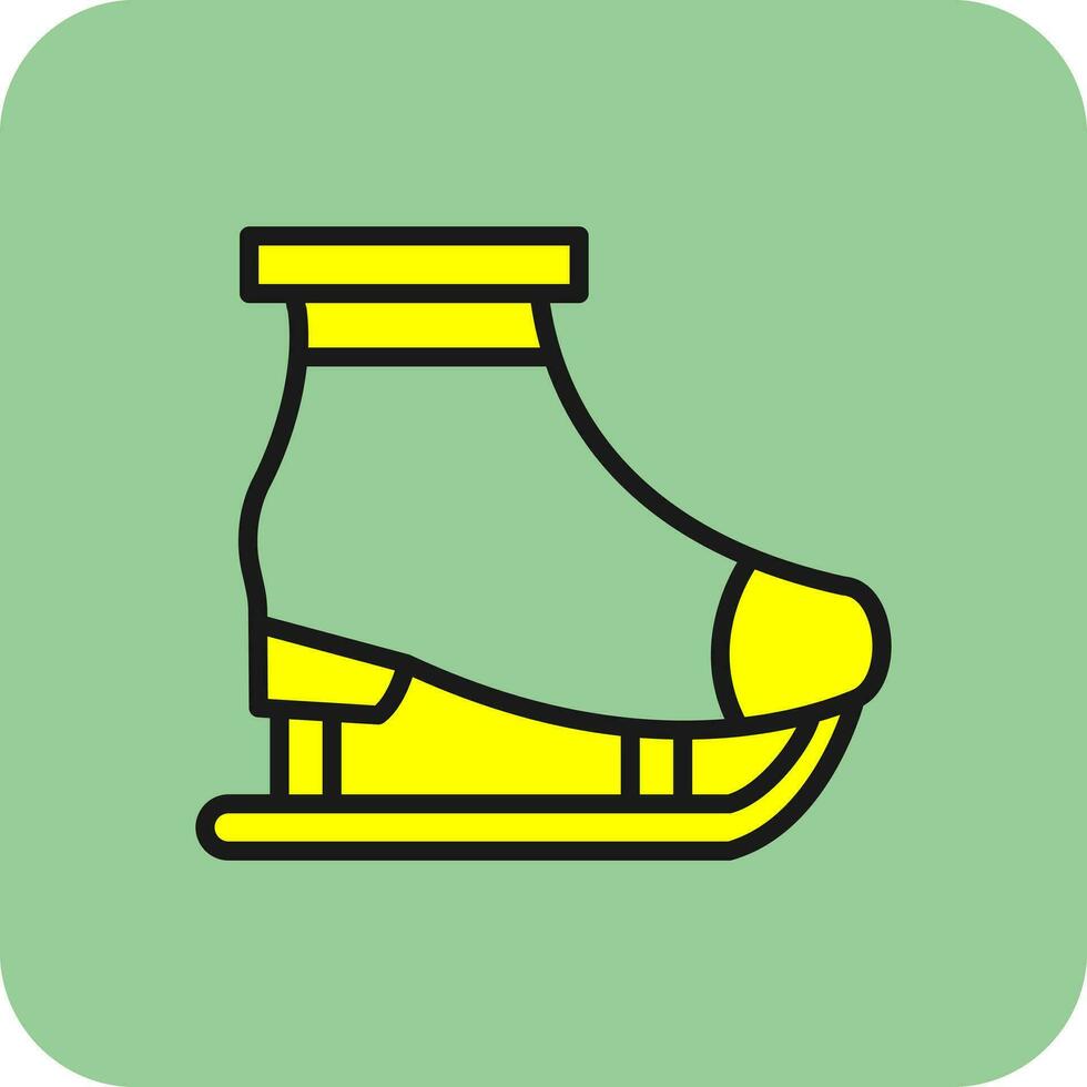 Ice skating Vector Icon Design