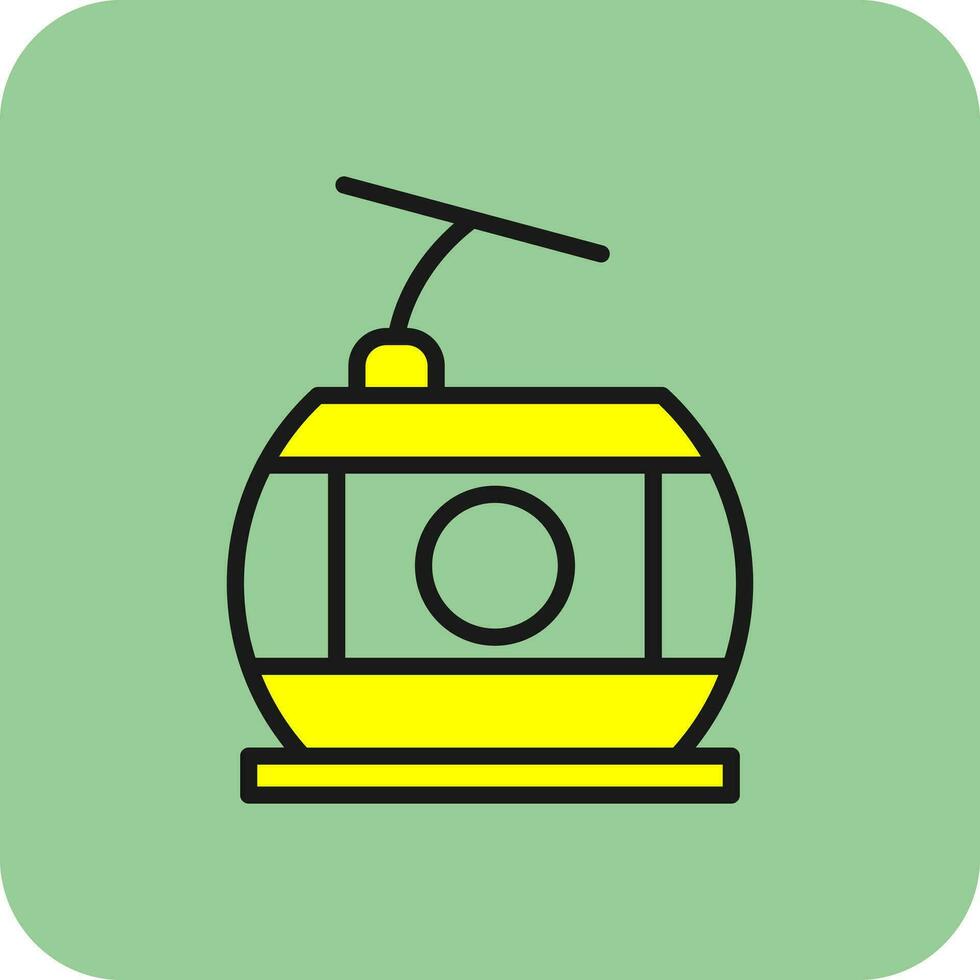 Cable car Vector Icon Design