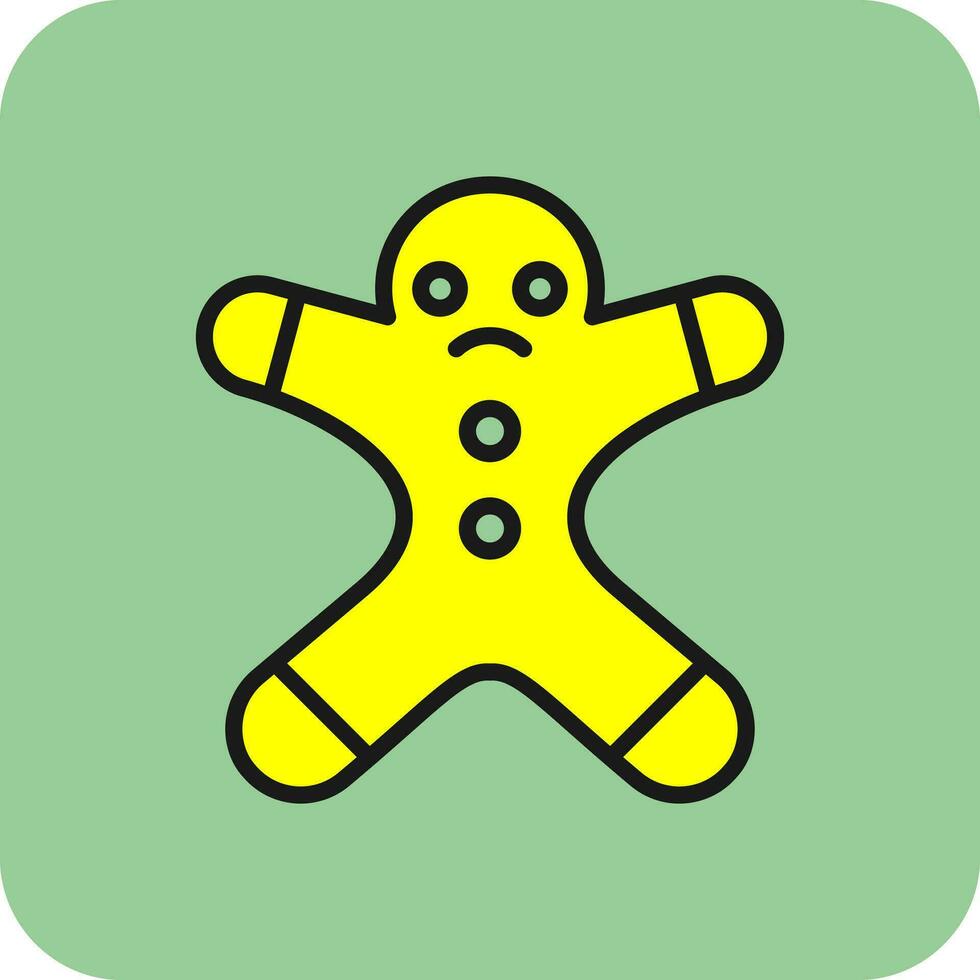 Gingerbread man Vector Icon Design