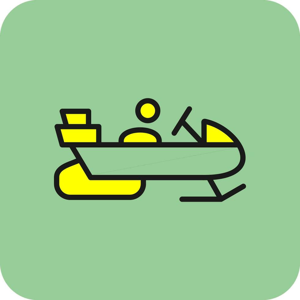Snowmobile Vector Icon Design