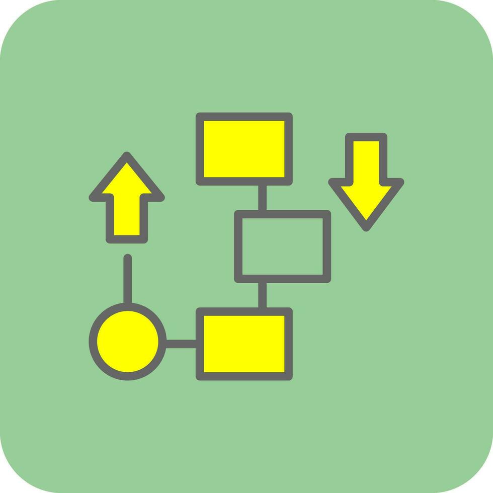 fluir diagrama vector icono diseño