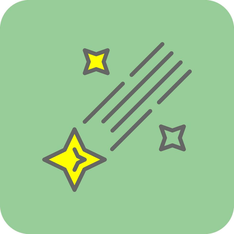 Shooting star Vector Icon Design