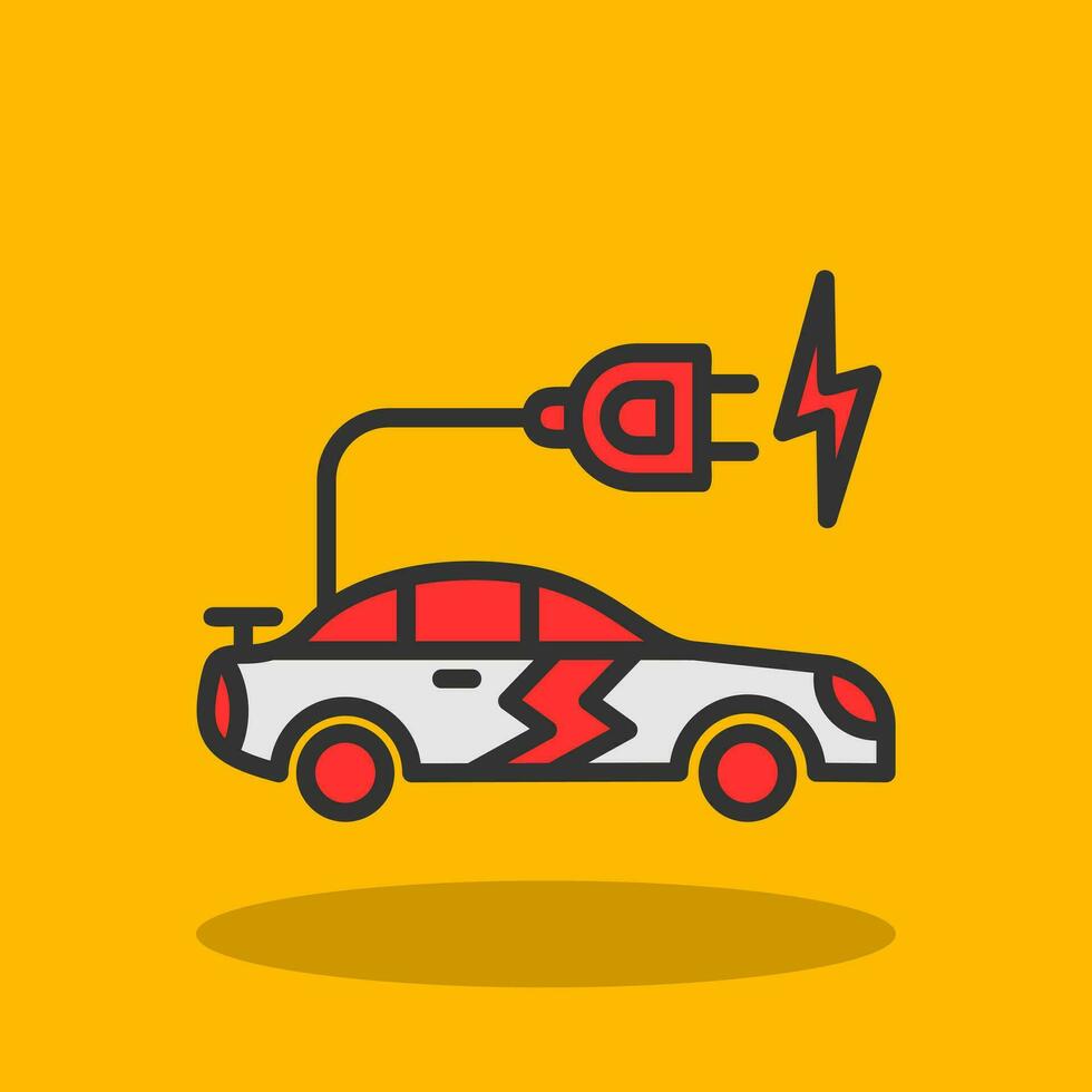 Electric car Vector Icon Design