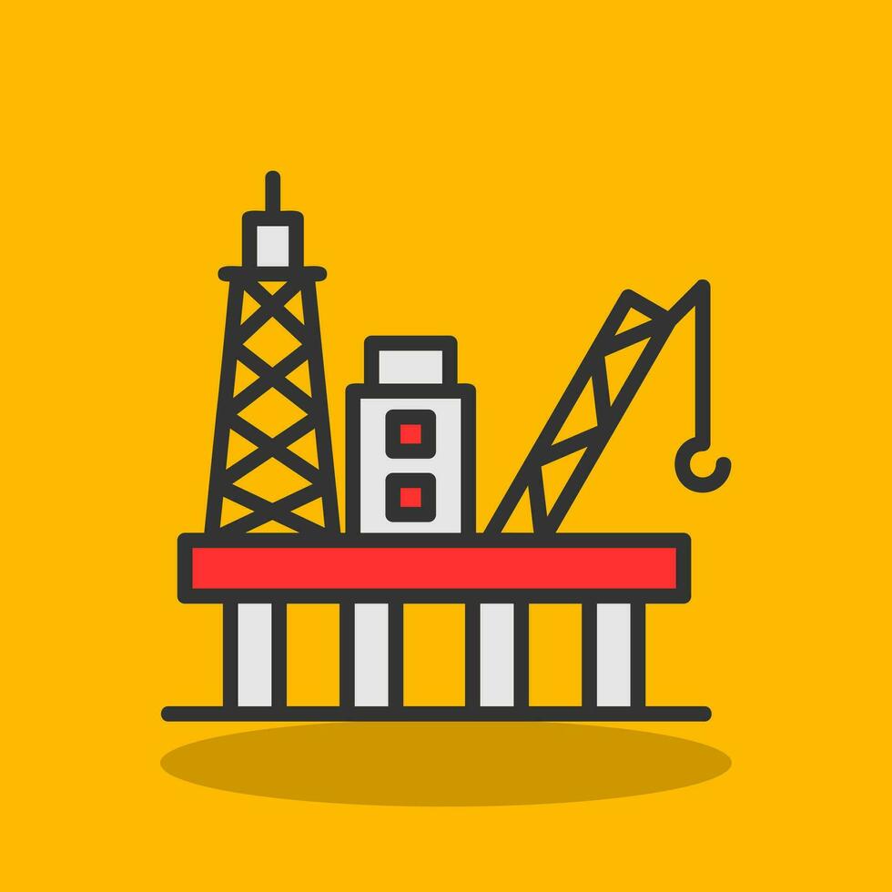 Oil platform Vector Icon Design