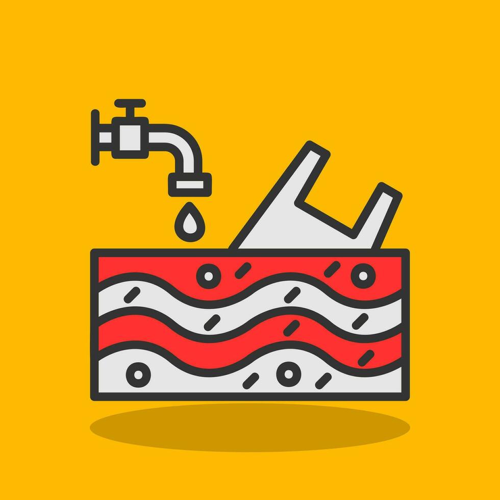 Water pollution Vector Icon Design