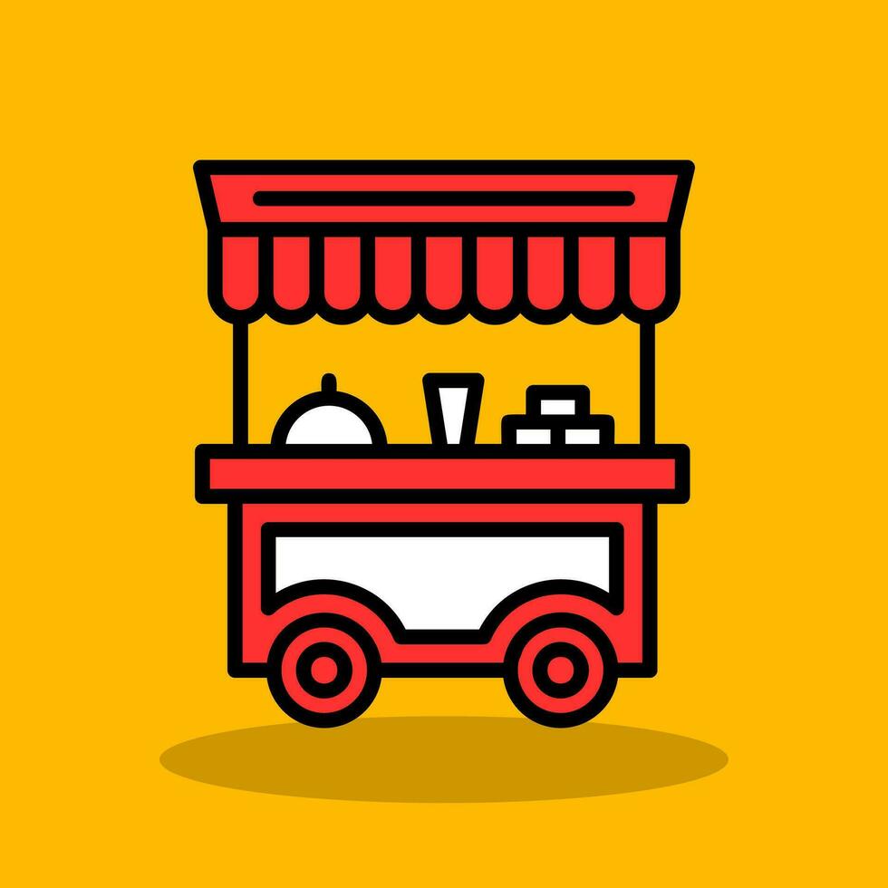 Food cart Vector Icon Design
