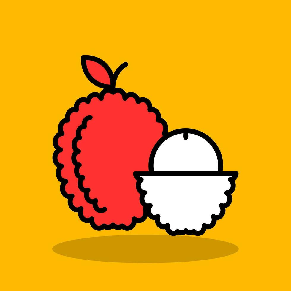 Lychee Vector Icon Design