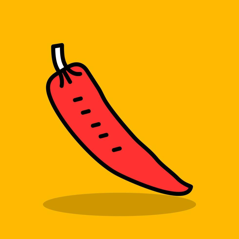 Chilli Vector Icon Design