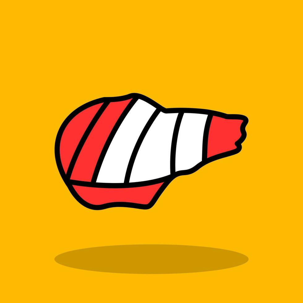 Grilled pork Vector Icon Design