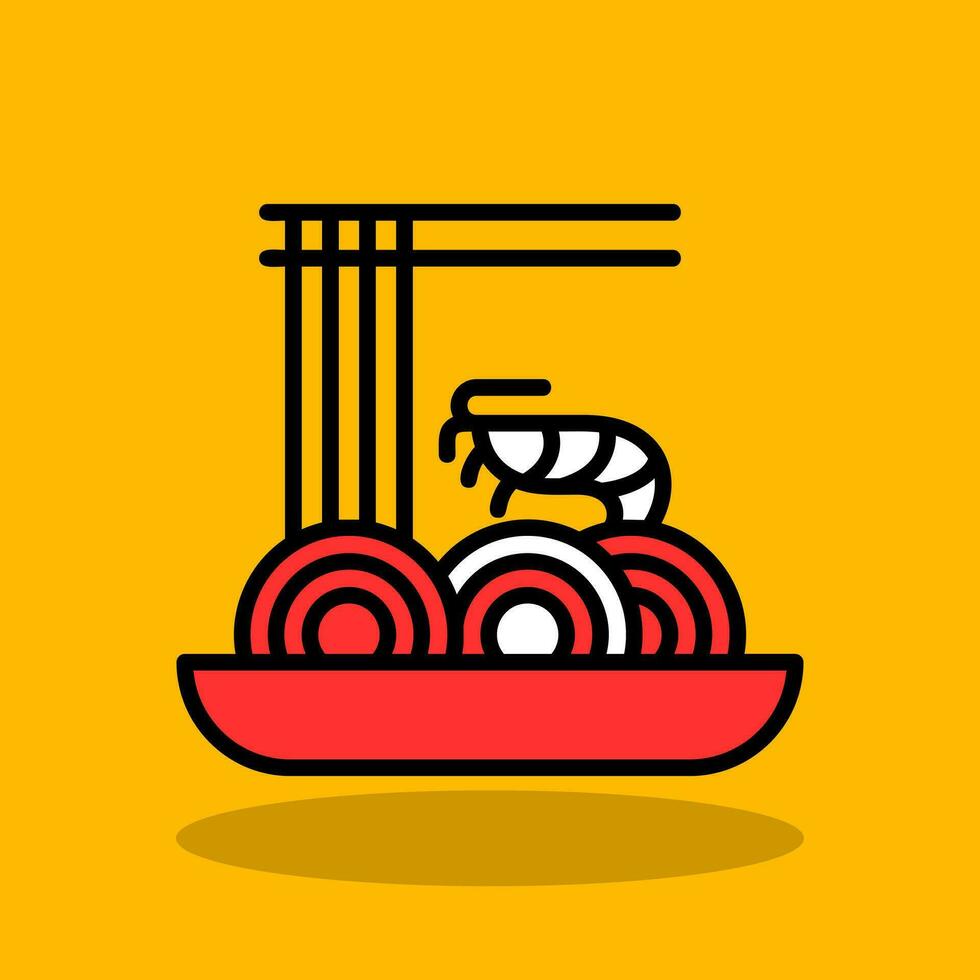 Pad thai Vector Icon Design