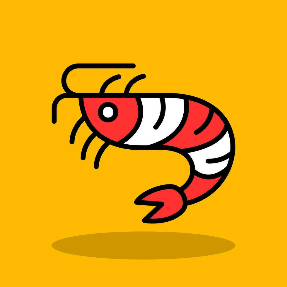 diseño de icono de vector de camarones